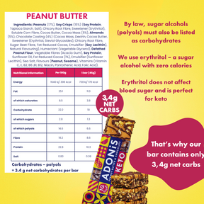 Peanut Butter & Cocoa Keto High Protein Bars  (16x45g)