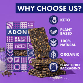 Black Pepper & Sea Salt Keto Crackers (10x60g)