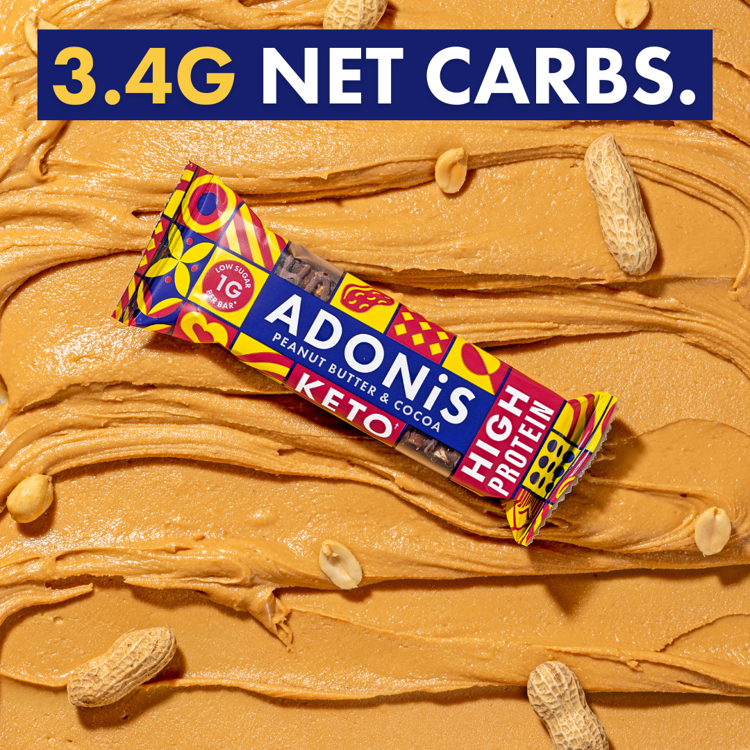 Only 3.4g net carbs per bar